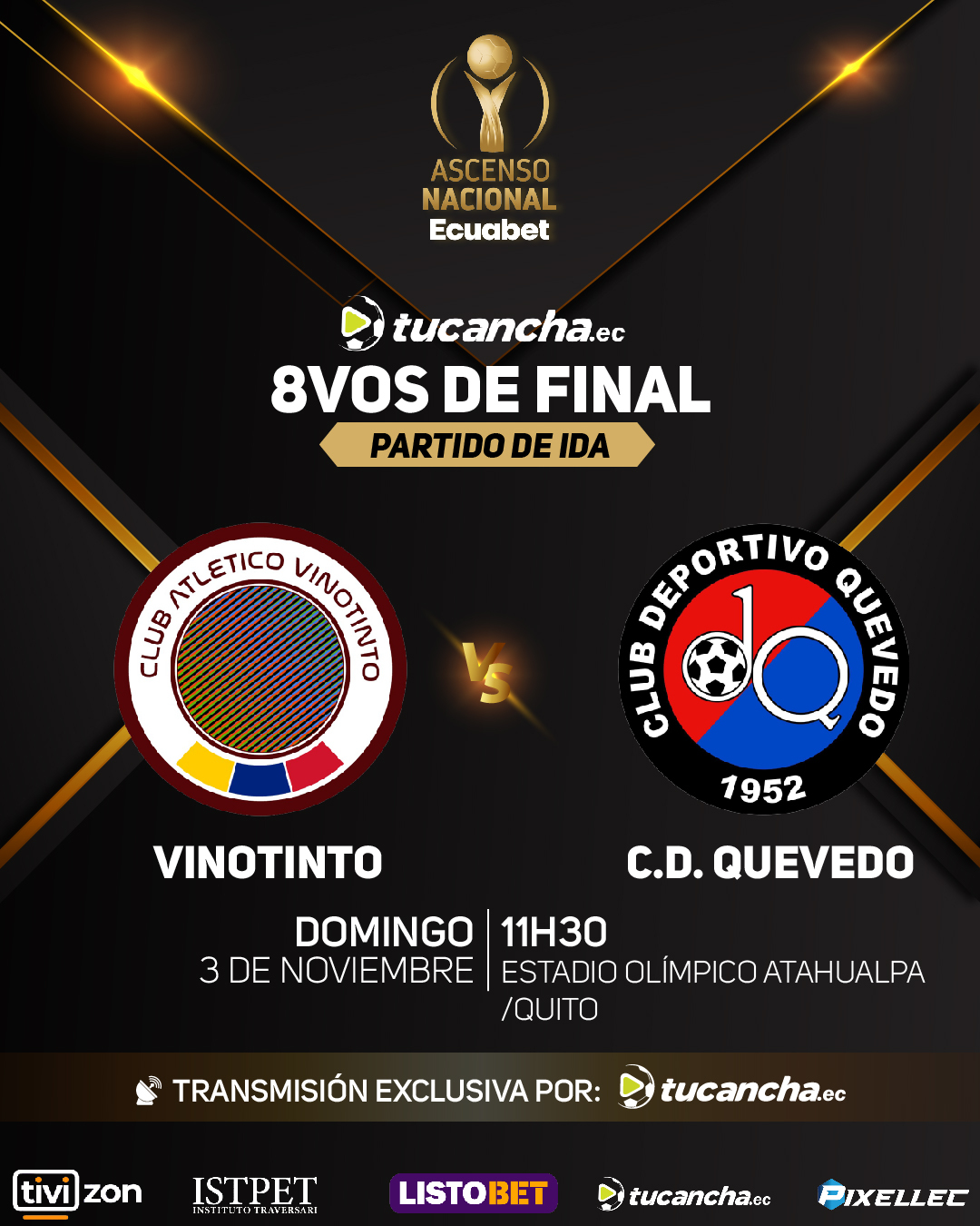 Deportivo Quevedo VS VinoTinto 8vos. de Final Ascenso Nacional 2024 Ecuador1