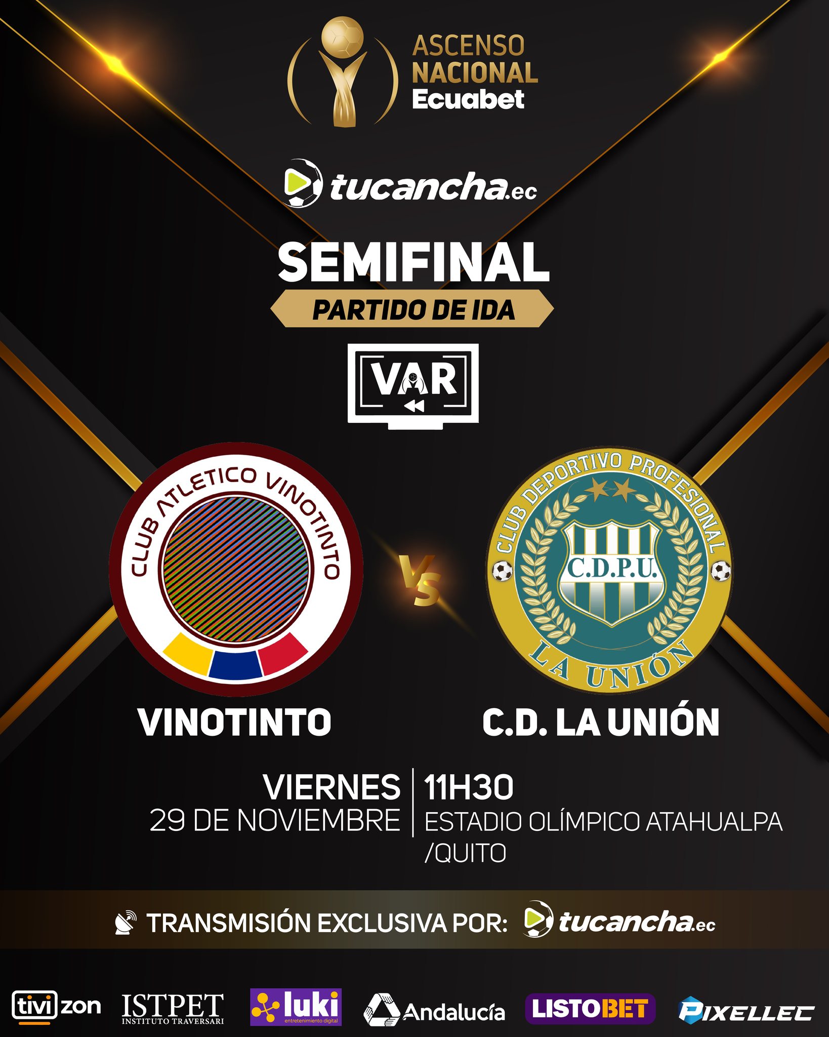 Atlético Vino Tinto VS La Unión SEMI Ascenso Nacional 2024 Ecuador