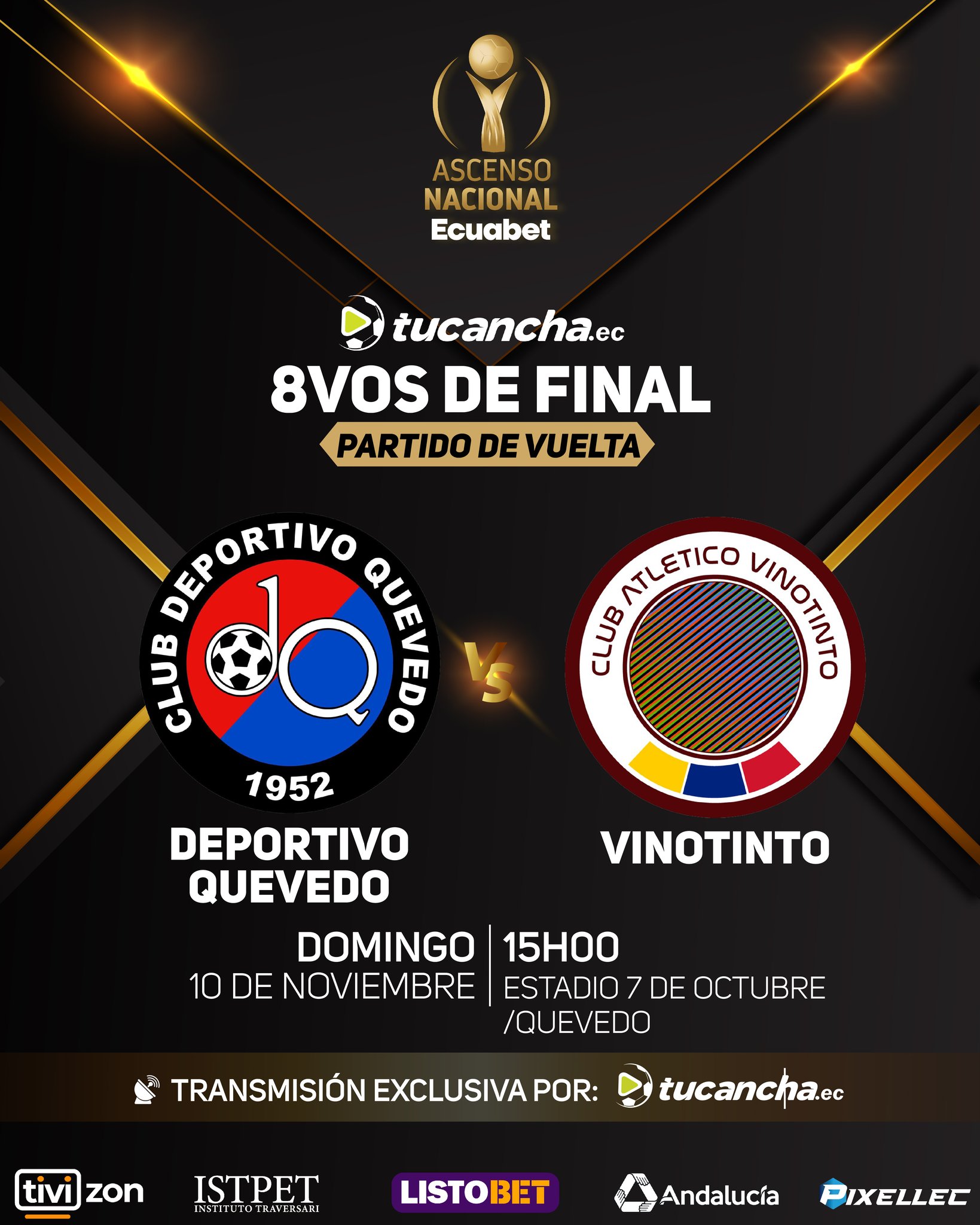 D. Quevedo VS VinoTinto 8vos. de Final Ascenso Nacional 2024 Ecuador VUELTA