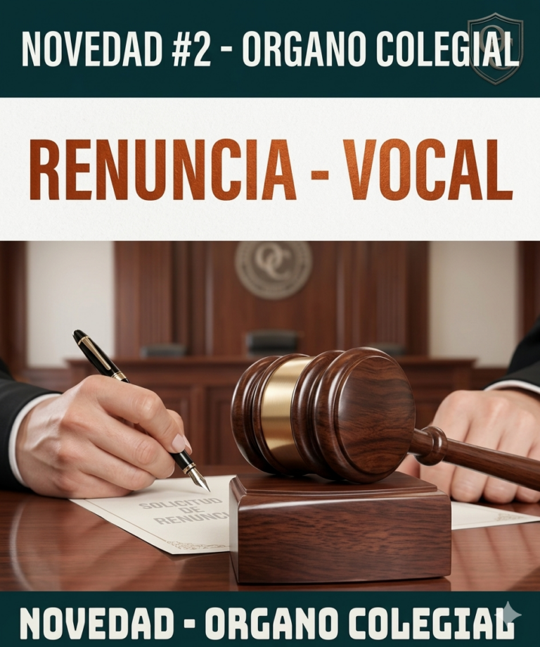 Renuncia del Vocal
