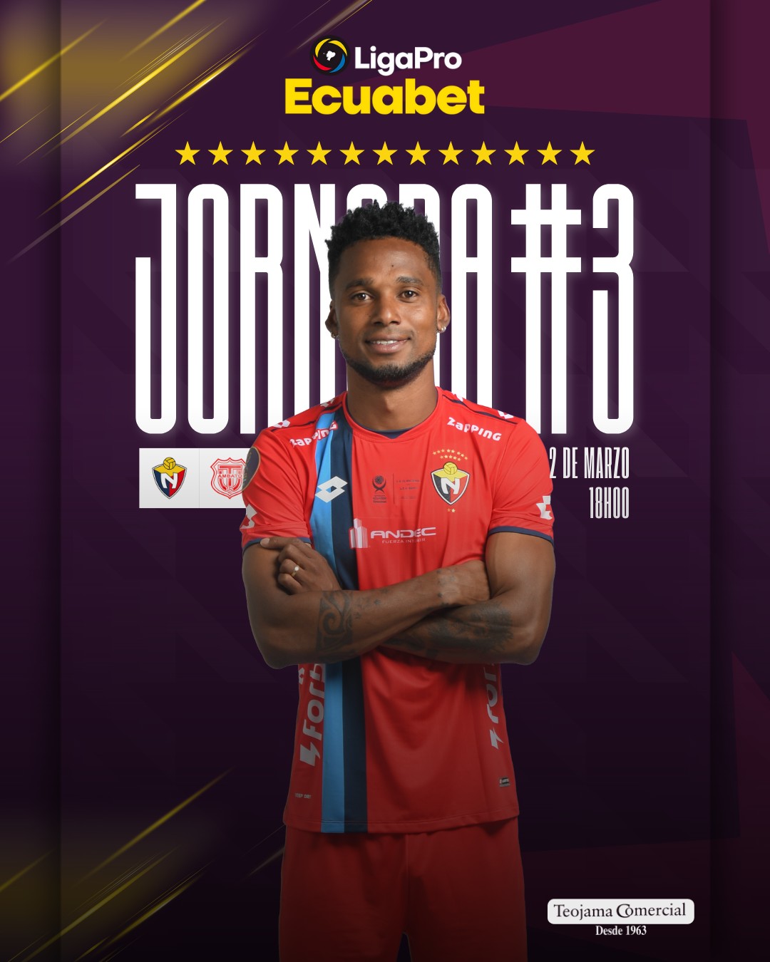 El Nacional VS T. Uiniversitario Fixture 3era. Fecha Liga Pro 2025 Ecuador 3