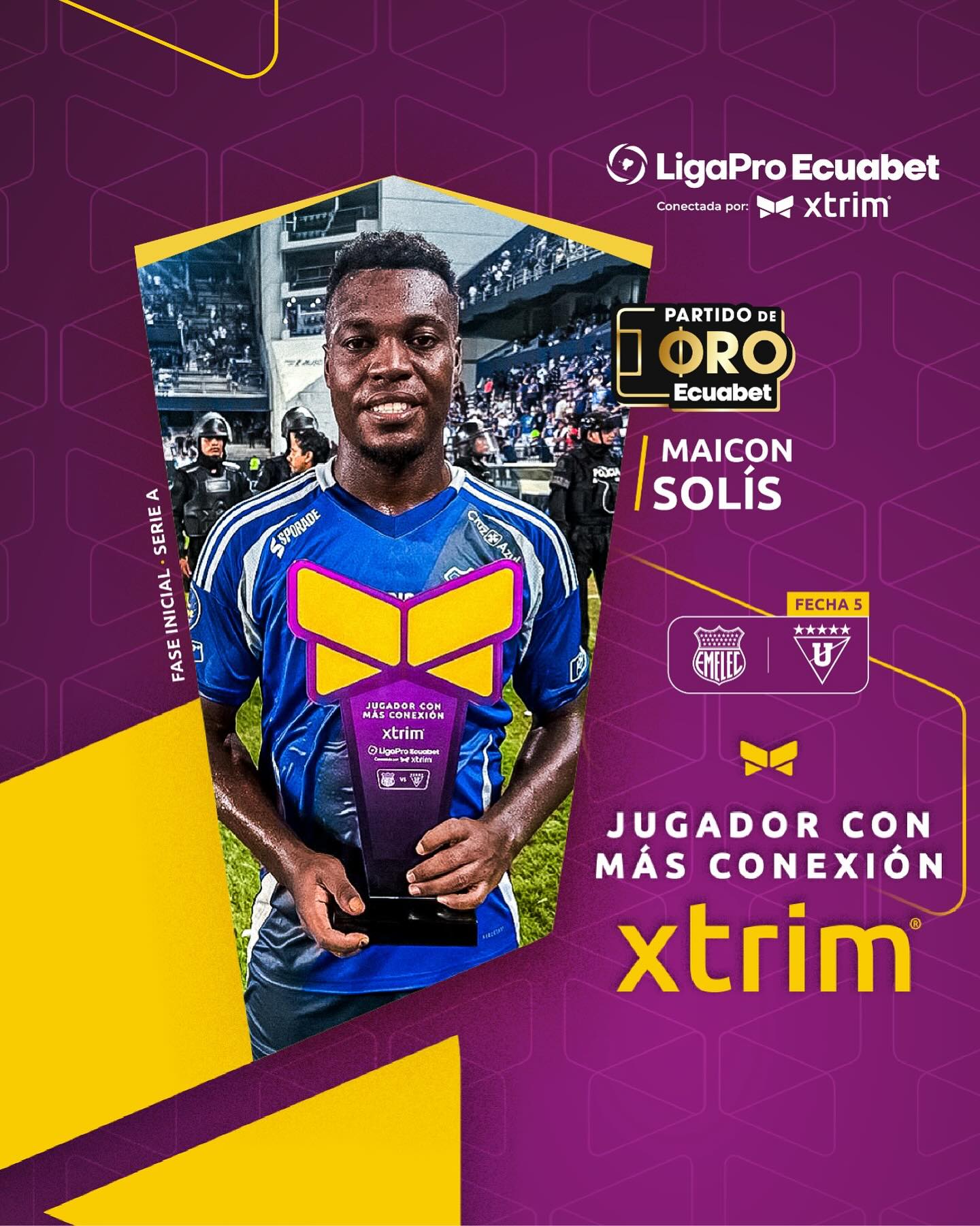 Emelec VS Liga de Quito 5ta. Fecha Liga Pro 2025 El Jugador 3