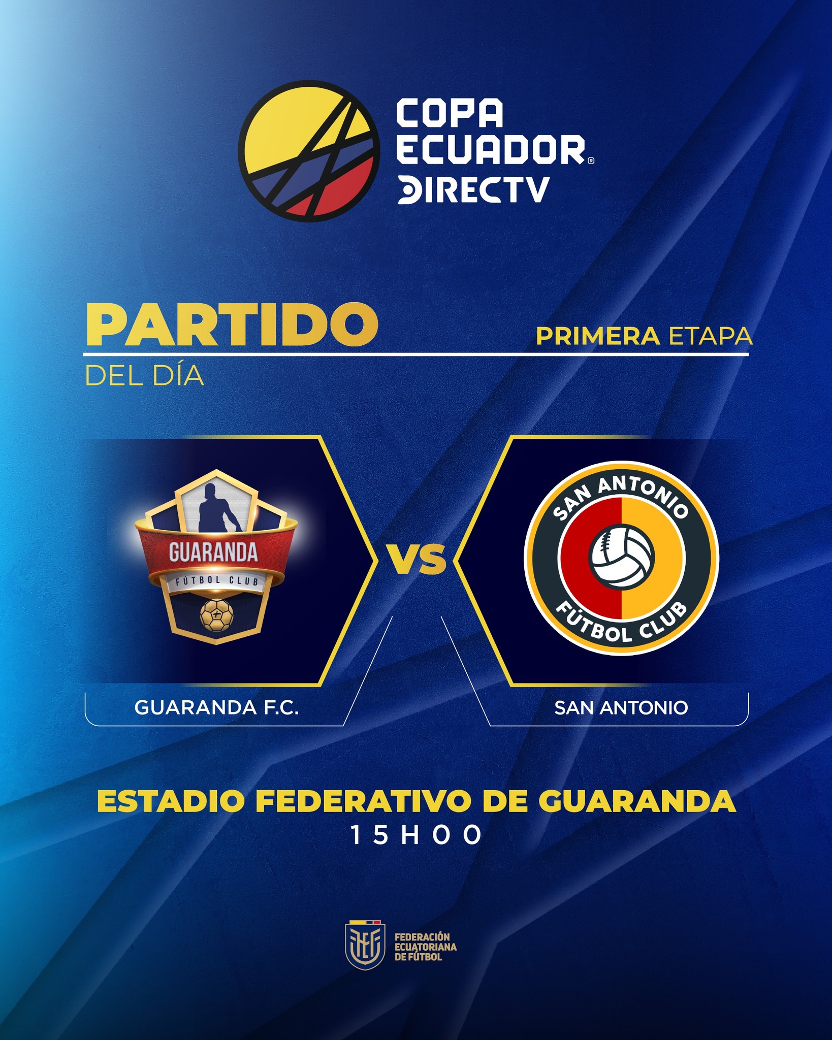 Guaranda VS San Antonio 32avos. Copa Ecuador 2026 Oficial