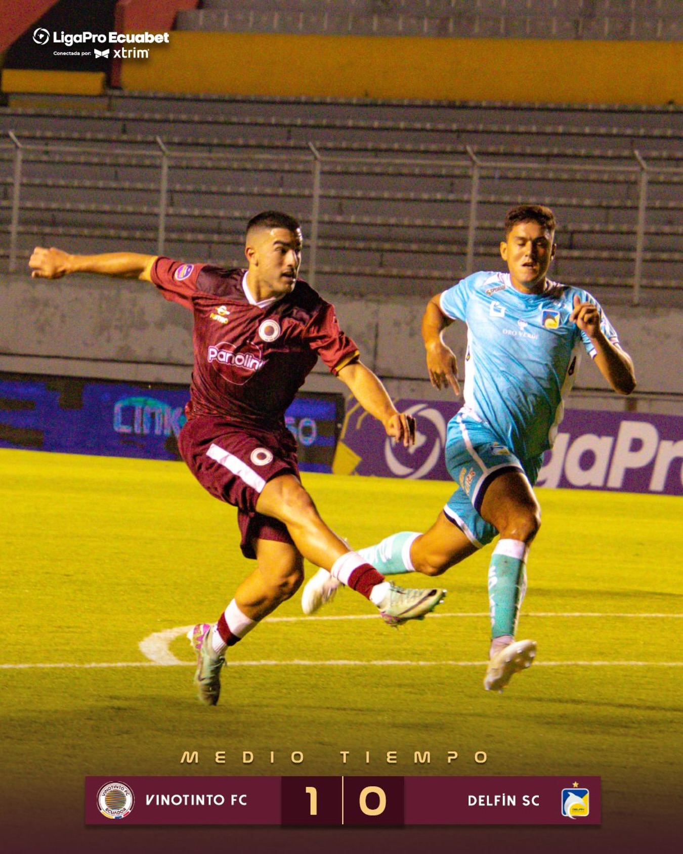 VinoTinto VS Delfín 8va. Fecha Liga Pro 2025 Ecuador 1