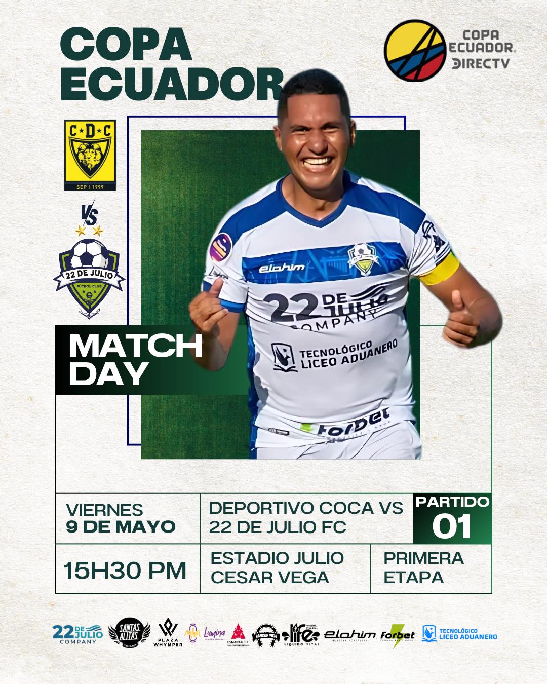 Deportivo Coca VS 22 de Julio 1era. FASE Copa Ecuador.