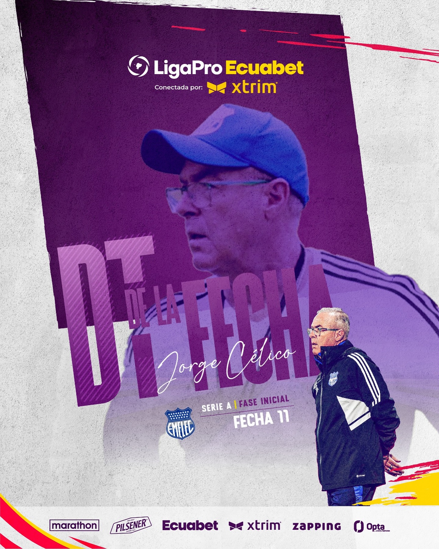 El DT de la 11va. Fecha Liga Pro 2025 Ecuador