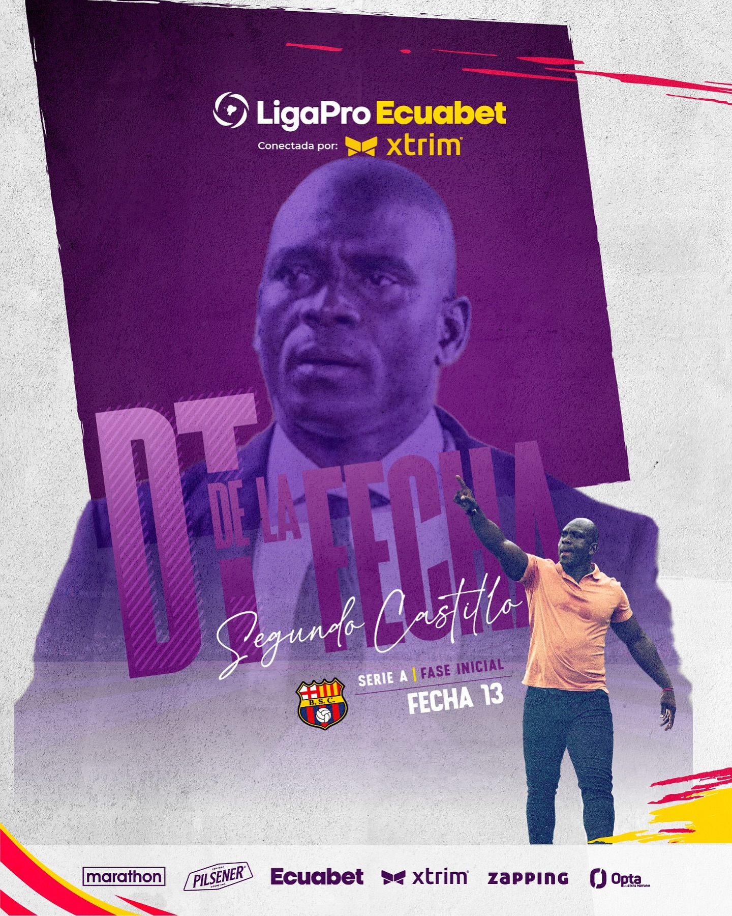 El DT de la 13ava. Fecha Liga Pro 2025 Ecuador.