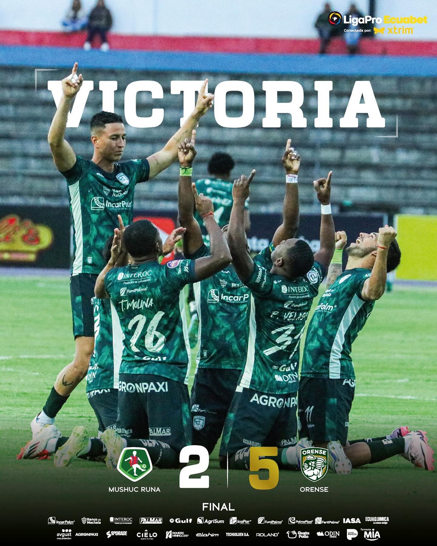 Mushuc Runa VS Orense 13ava. Fecha Liga Pro 2025 Ecuador 3