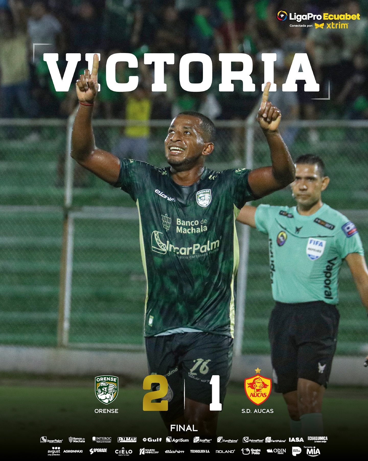 Orense VS Aucas 14ava. Fecha Liga Pro 2025 Ecuador 3