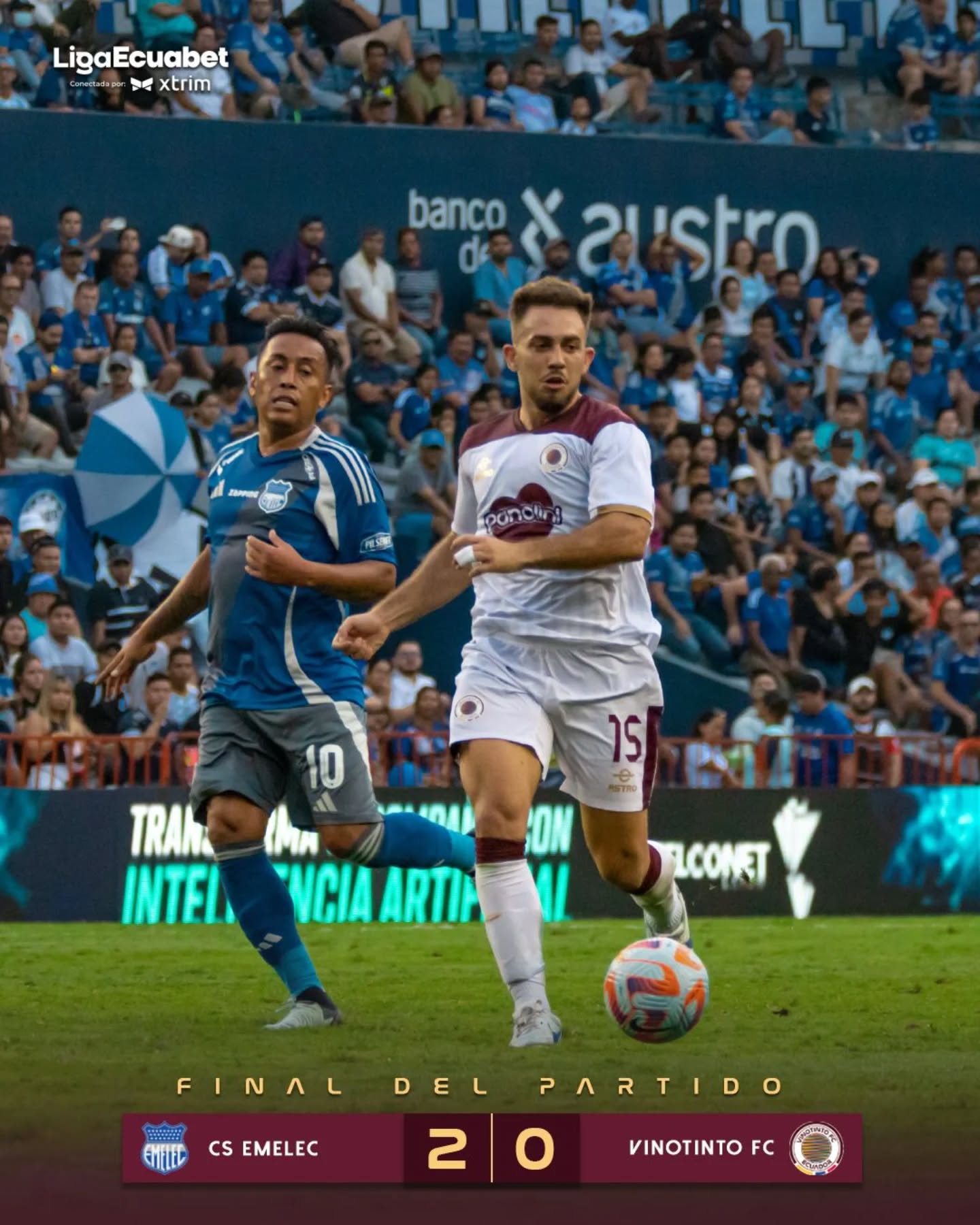Emelec VS VinoTinto 19ava. Fecha Liga PRO 2025 Ecuador 2