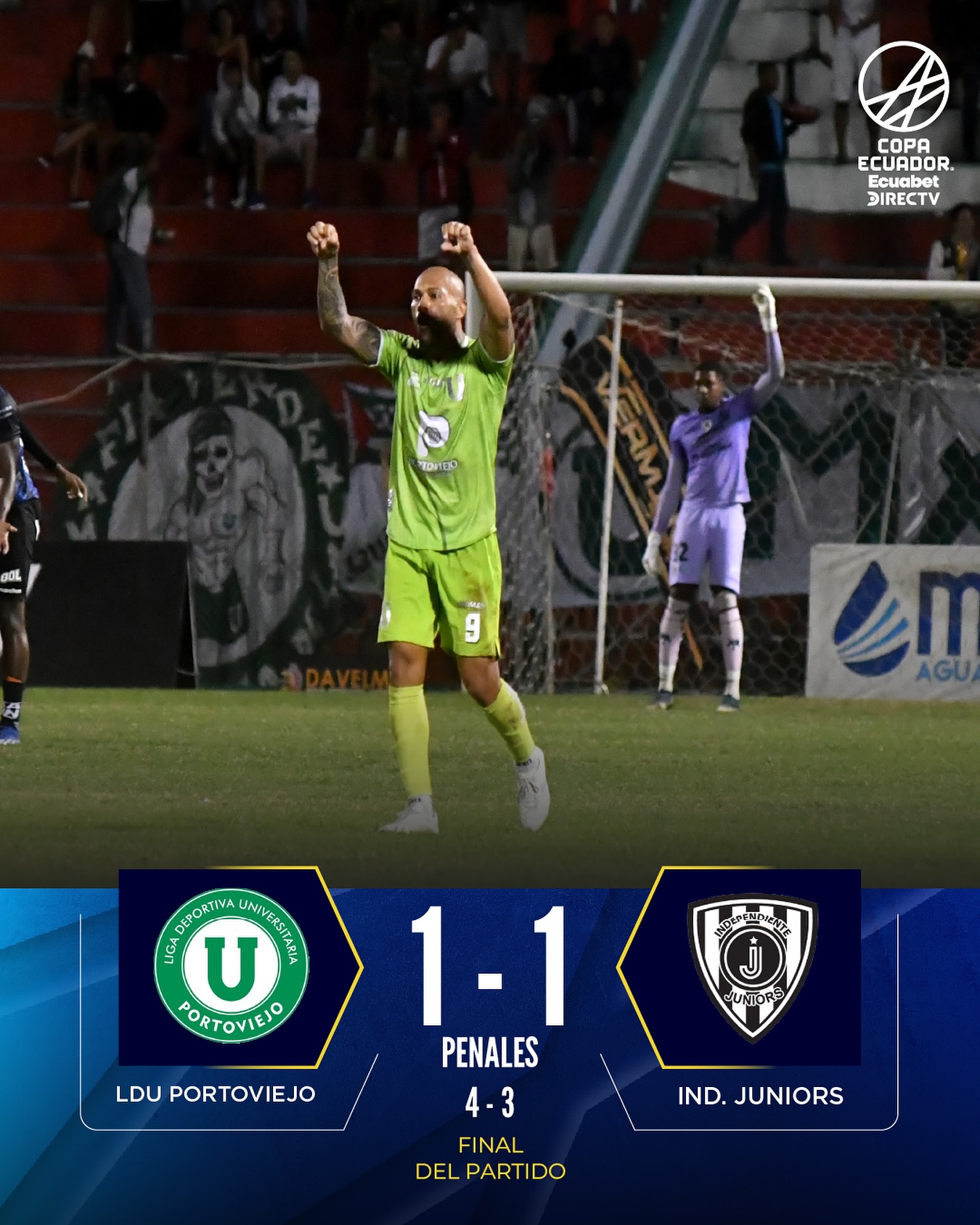 Resultados Liga de Portoviejo VS Independiente Junior 32avos. de Finales Copa Ecuador