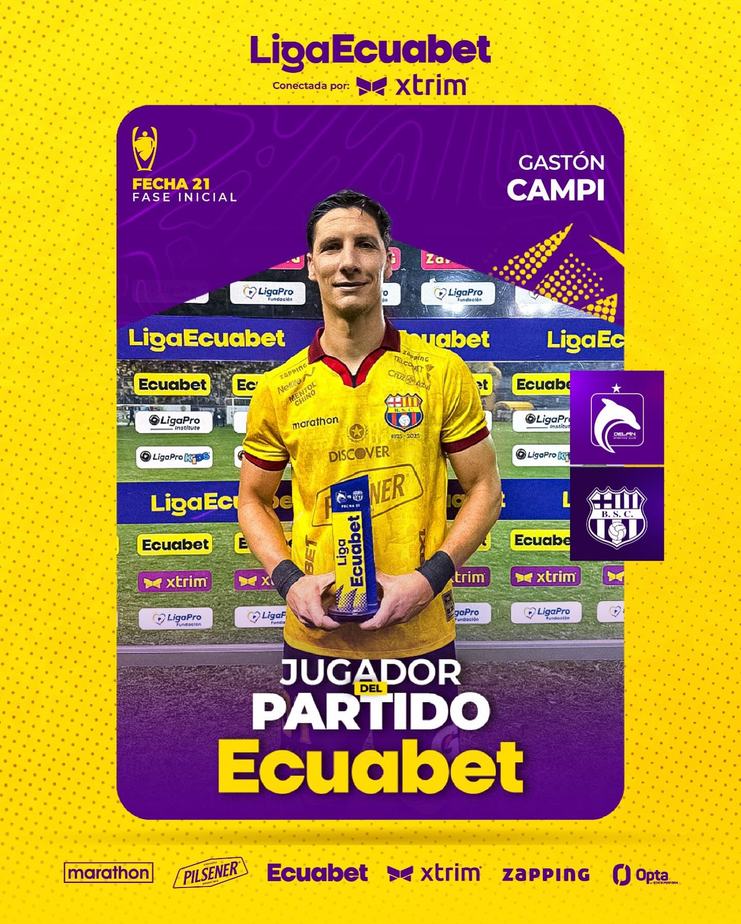 Delfín VS Barcelona 21ava. Fecha Liga PRO 2025 El Jugador