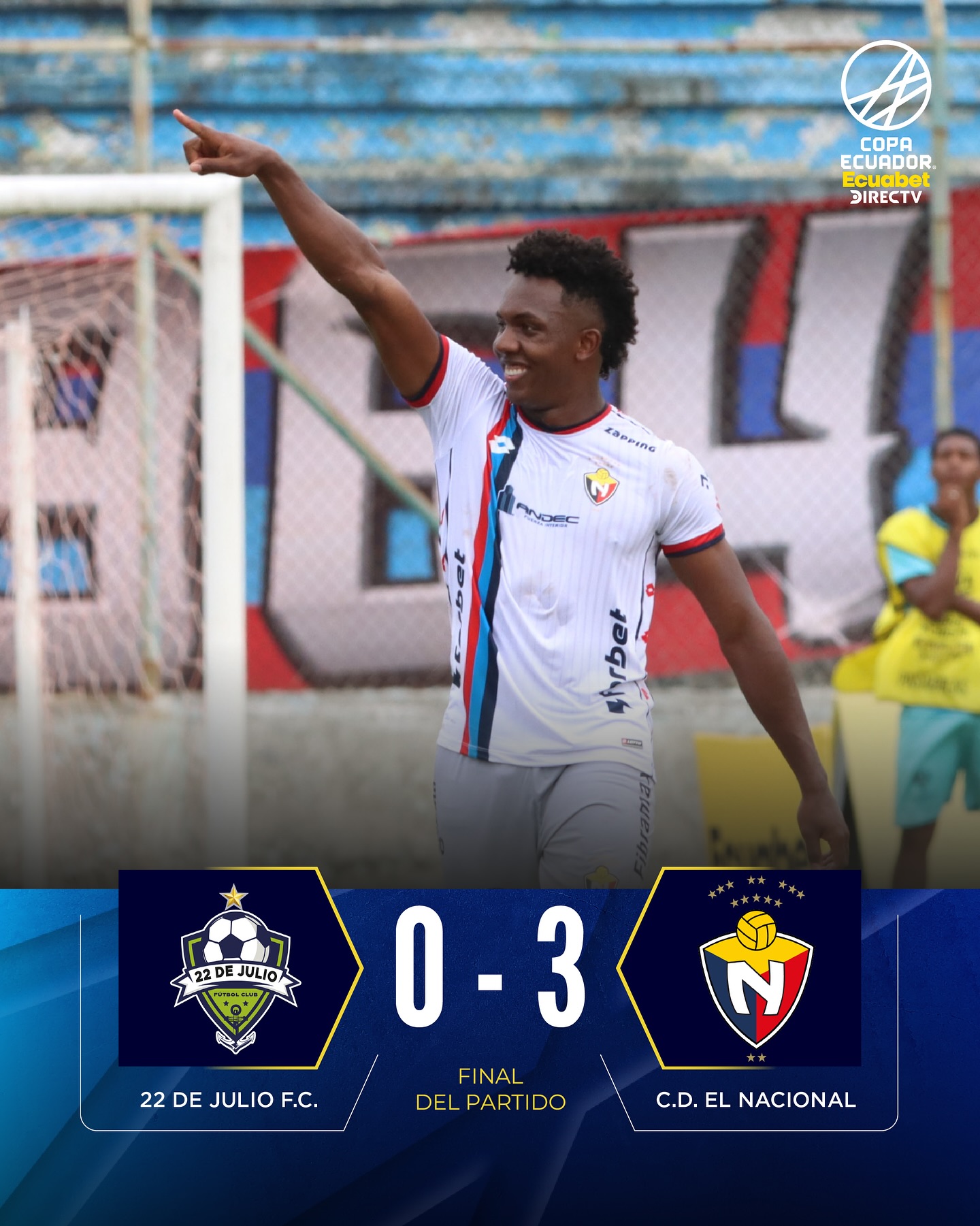 Fixture El Nacional VS 22 de Julio16 avos. de Final Copa Ecuador 10