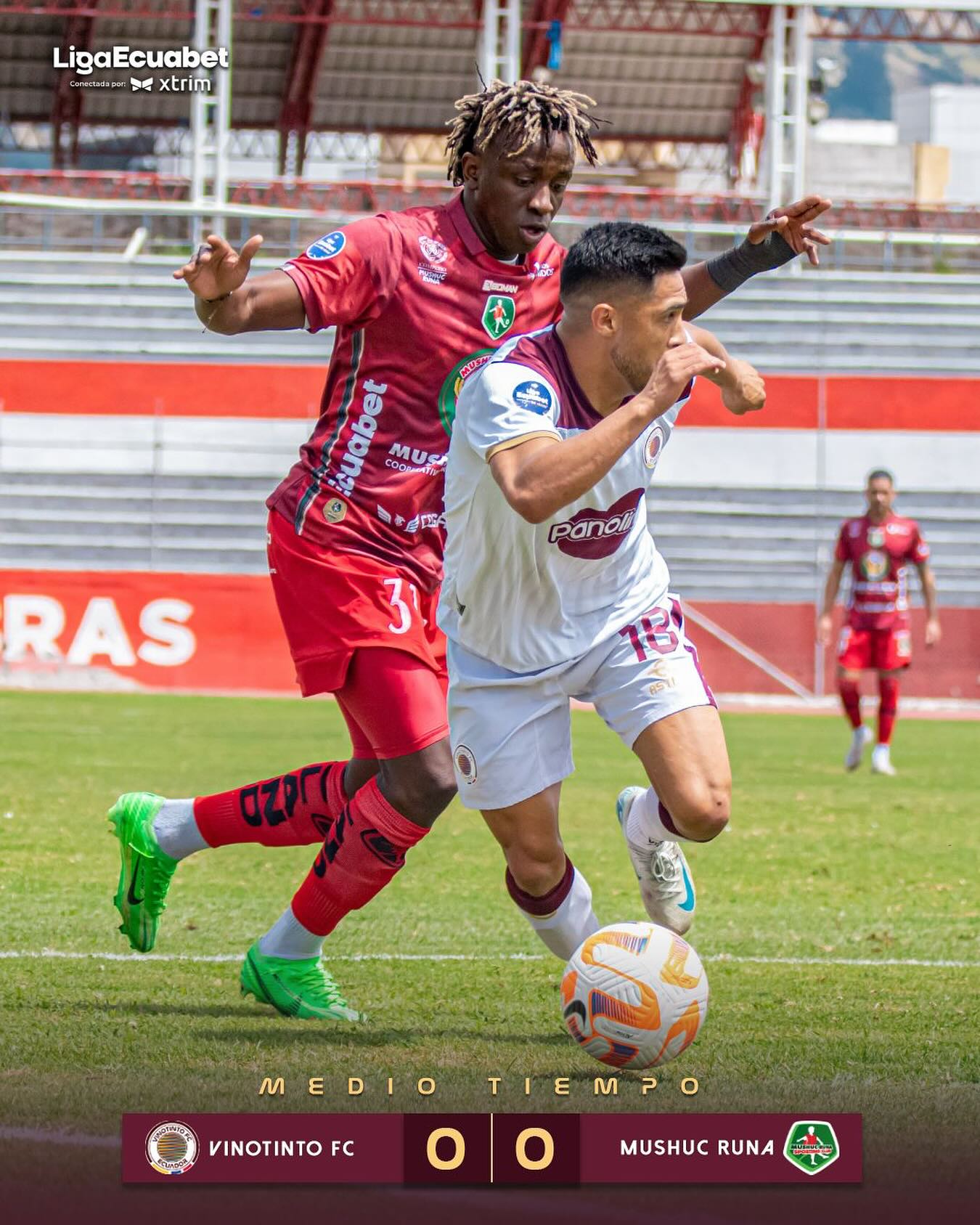 VinoTinto VS Mushuc Runa 20ava. Fecha Liga PRO 2025 Ecuador 1