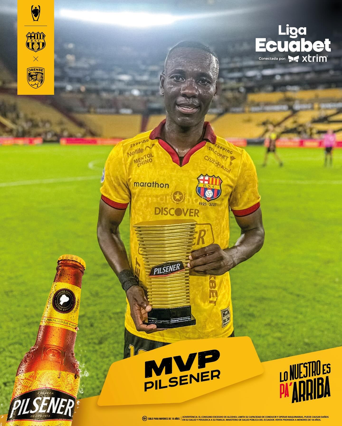 Barcelona VS Orense 23ava. Fecha Liga PRO 2025 El Jugador 1