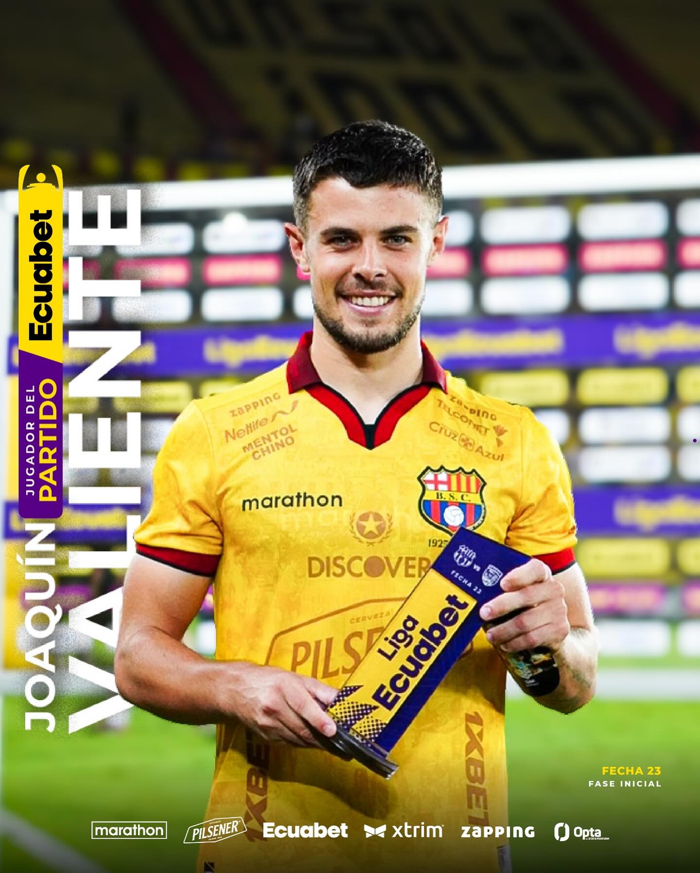 Barcelona VS Orense 23ava. Fecha Liga PRO 2025 El Jugador