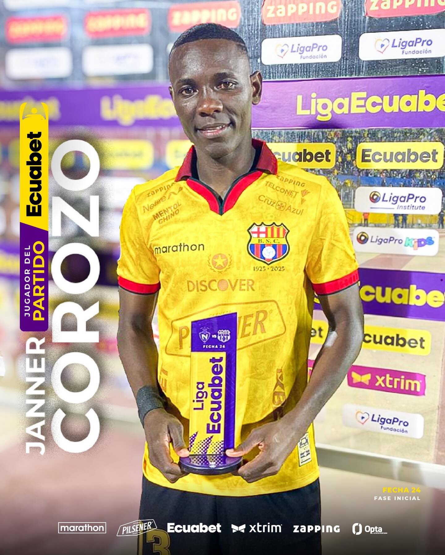 EL Nacional VS Barcelona 24ava. Fecha Liga PRO 2025 El Jugador