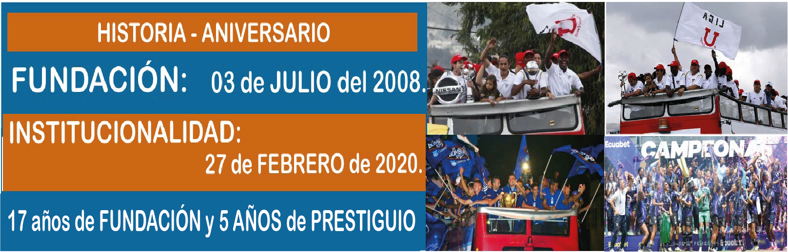 Años de Trayectoria Caravana del Campeón