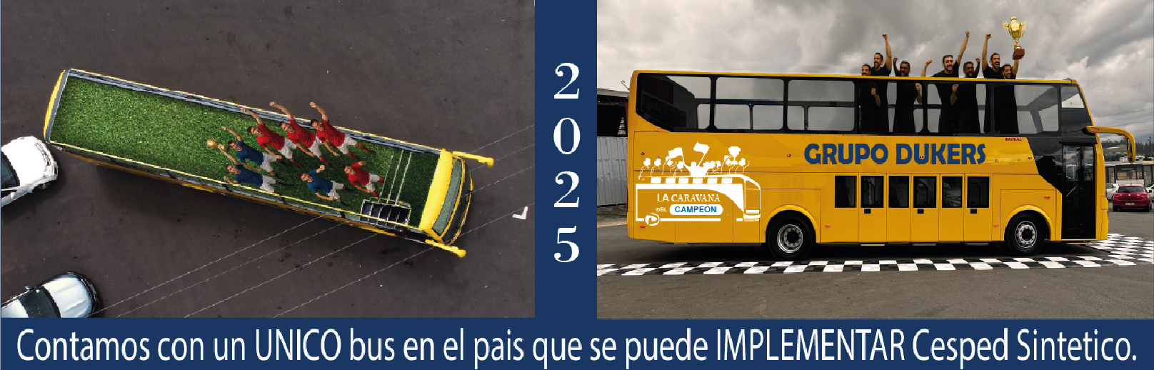 Caravana del Campeón con Césped Sintetico