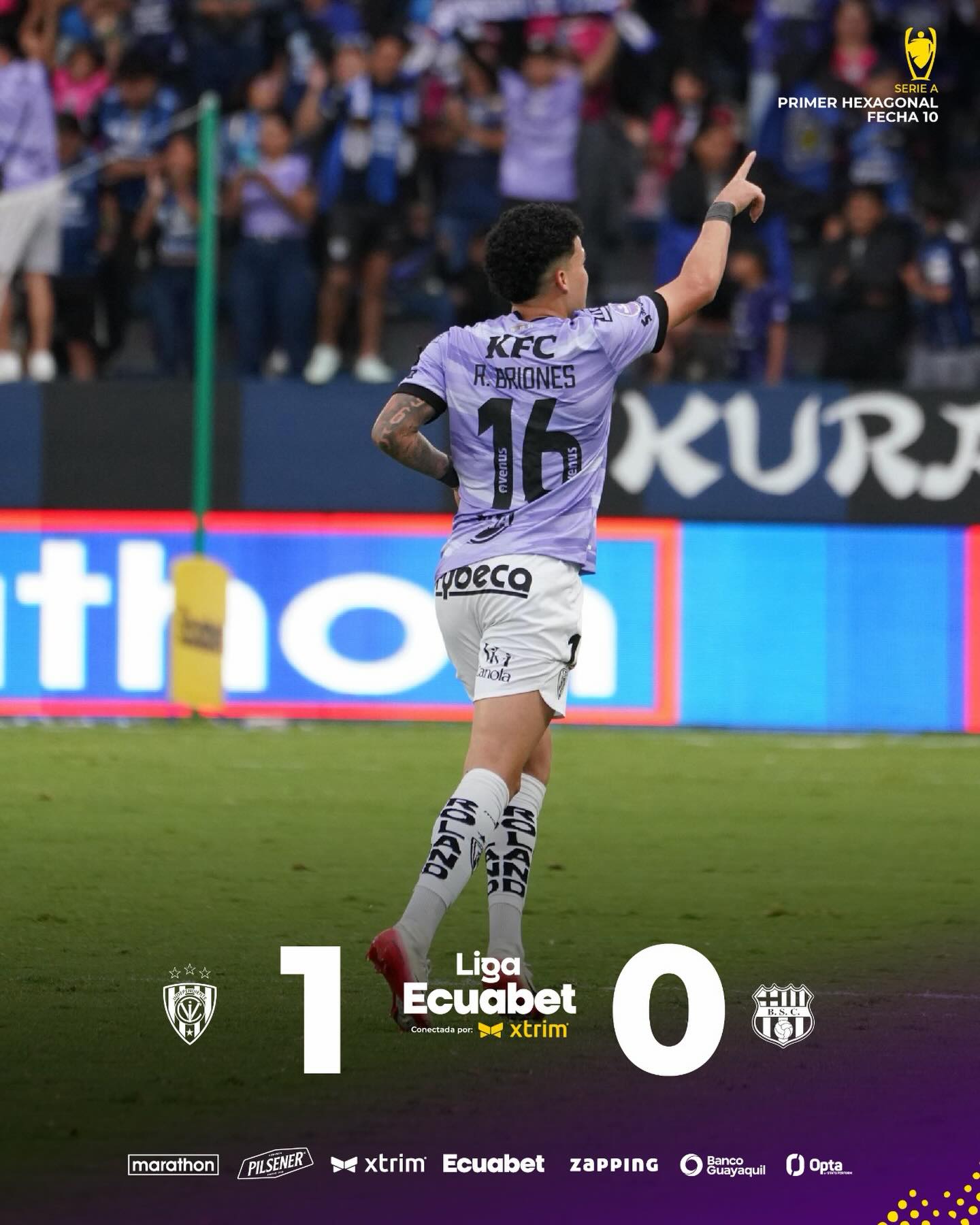 Independiente VS Barcelona 10ma. Fecha Exagonal 1 Liga Pro 2025 Ecuador