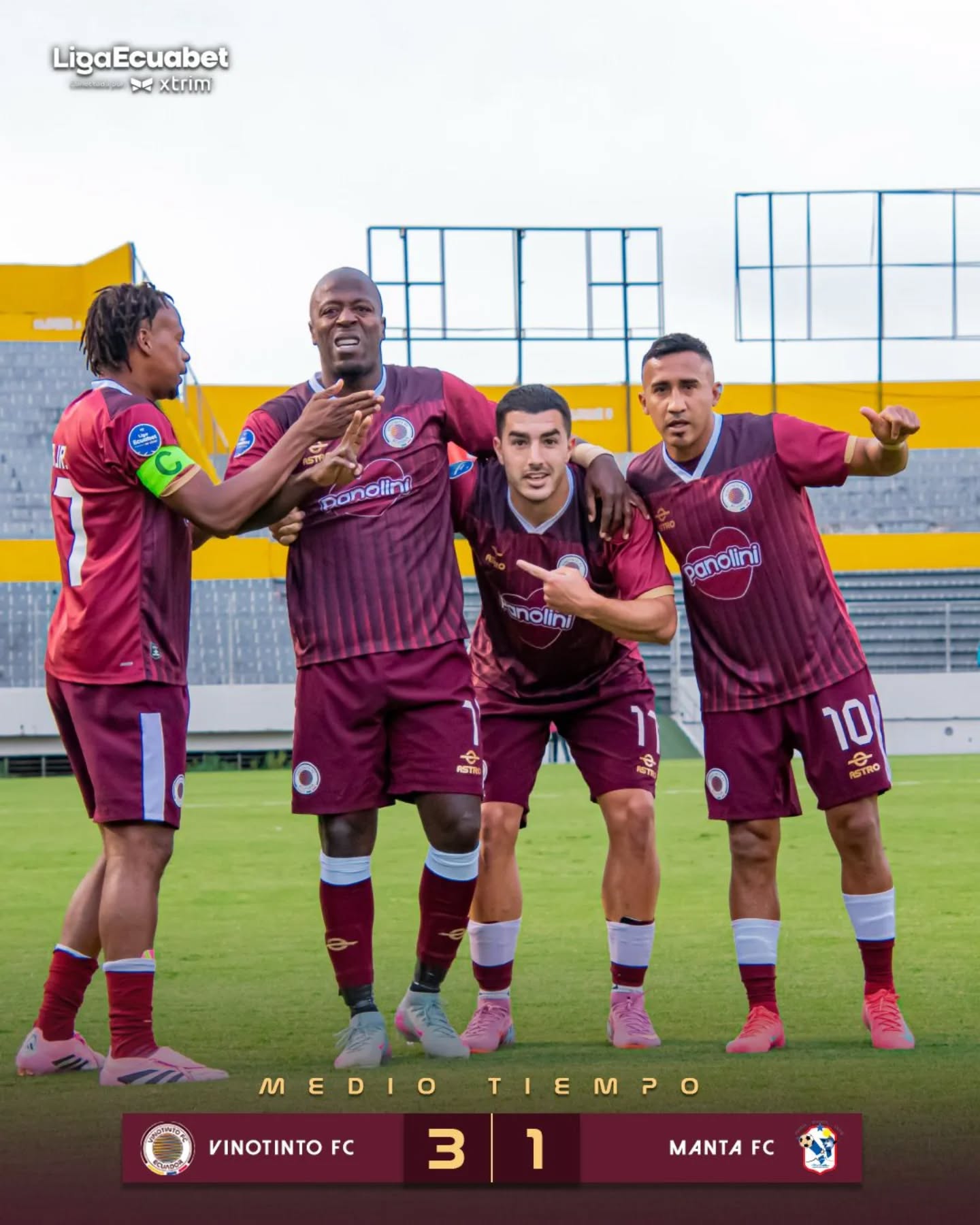 VinoTinto VS Manta 29ava. Fecha Liga PRO 2025 Ecuador 1