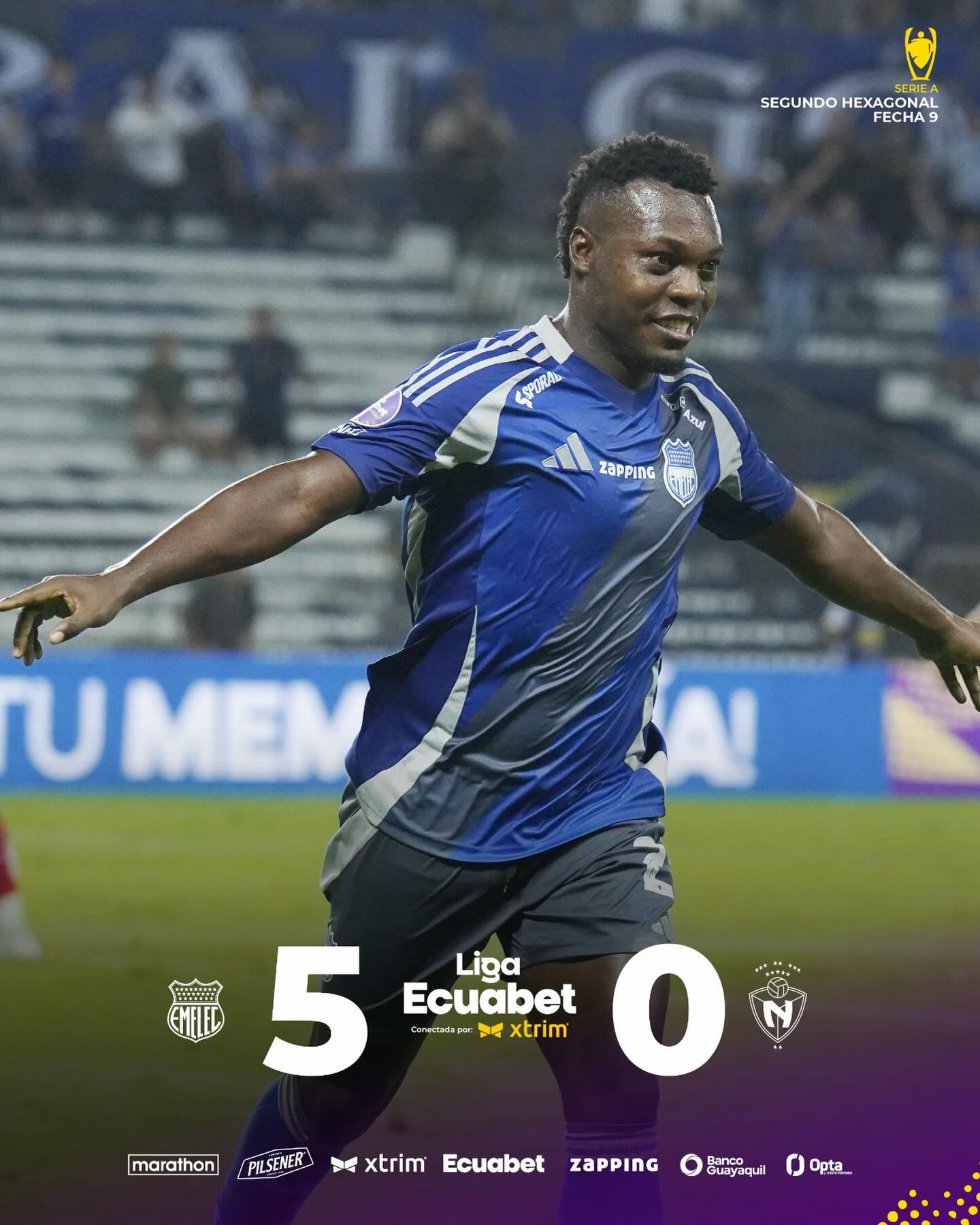 Emelec VS El Nacional 9na. Fecha Exagonal 2 Liga Pro 2025 Ecuador