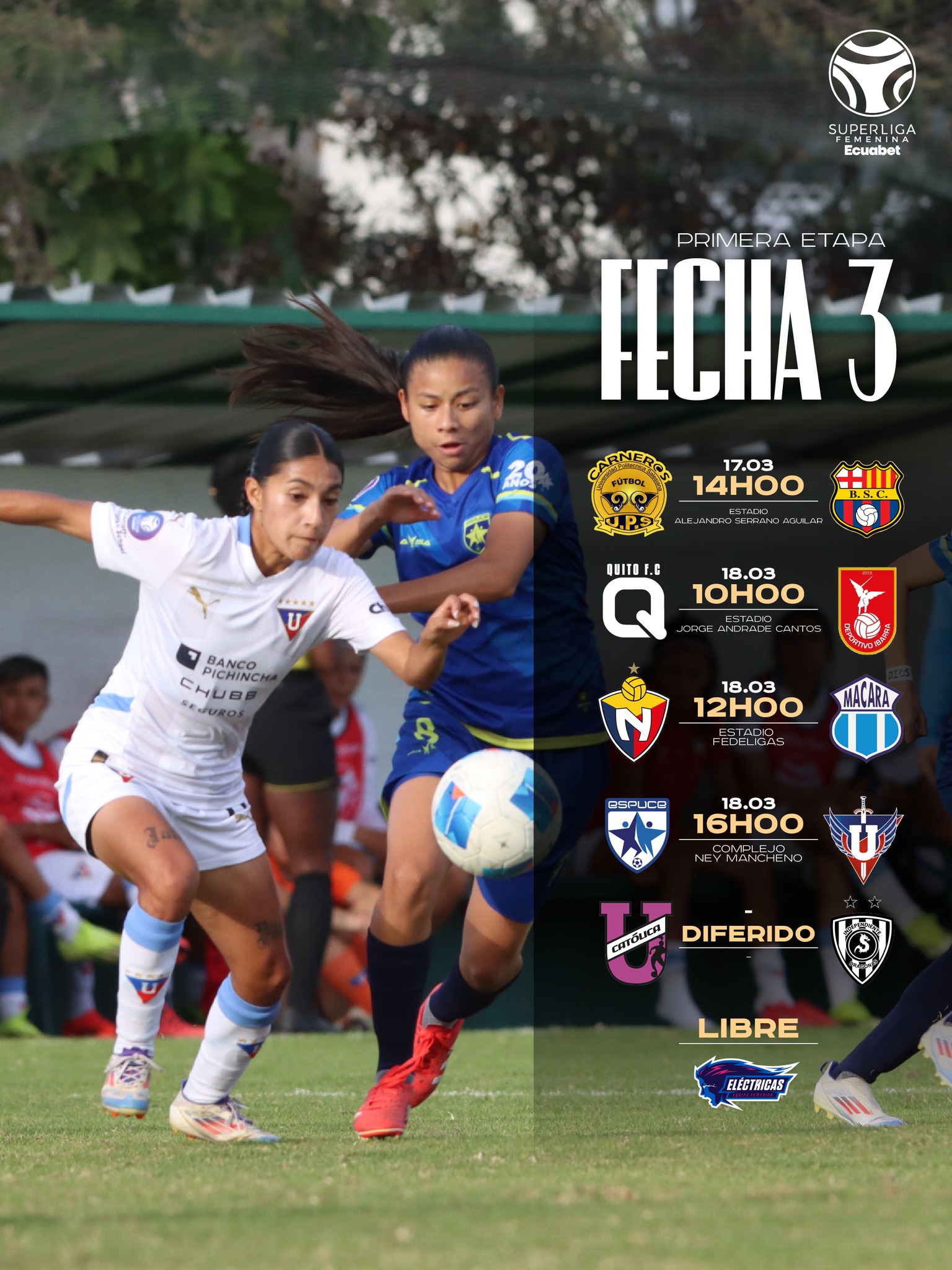 3era. Fecha Super Liga Femenina 2026