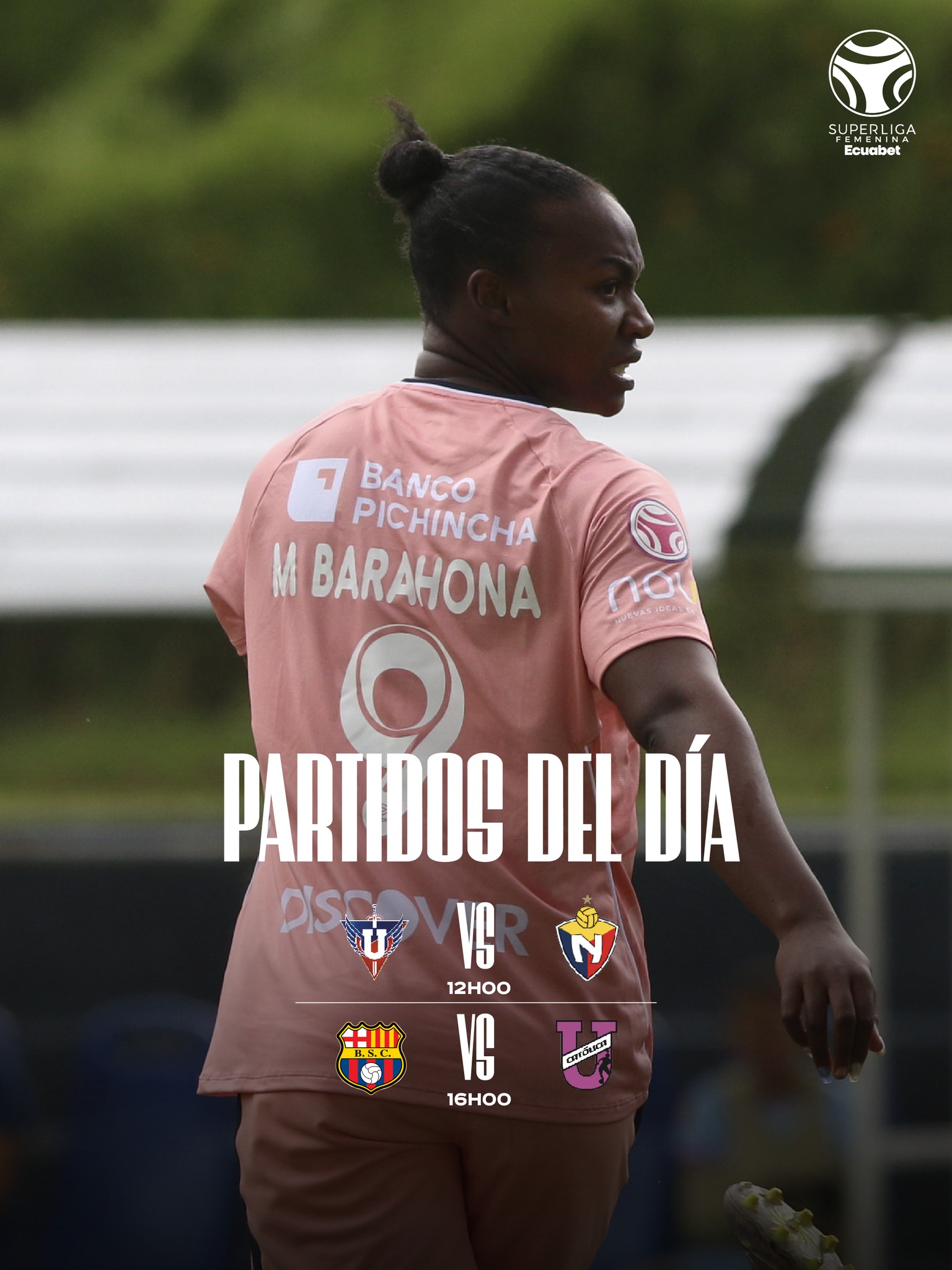 Fixture 8va. Fecha Super Liga Femenina 2026 Ecuador Dìa 2