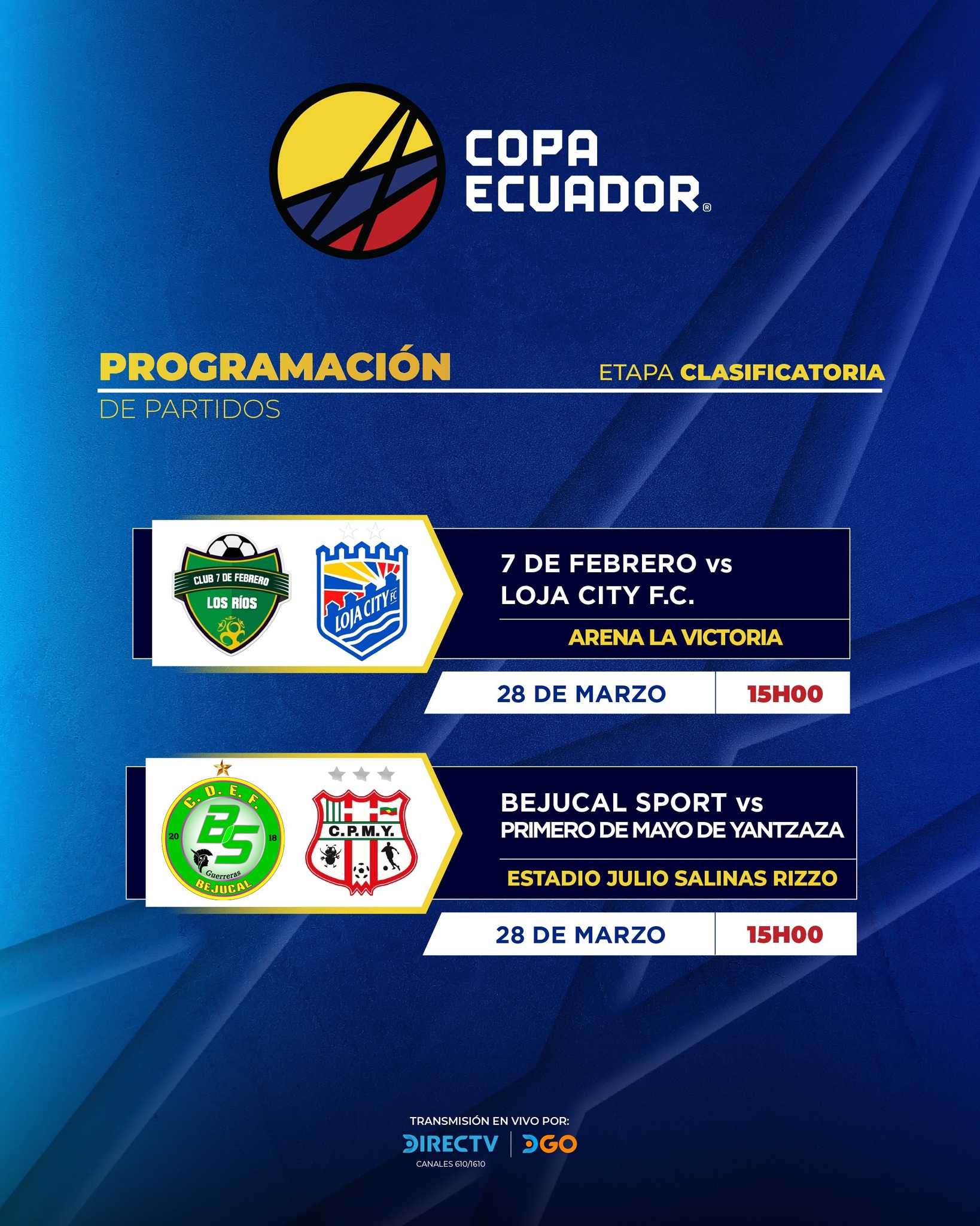 Fixture Copa Ecuador 2026
