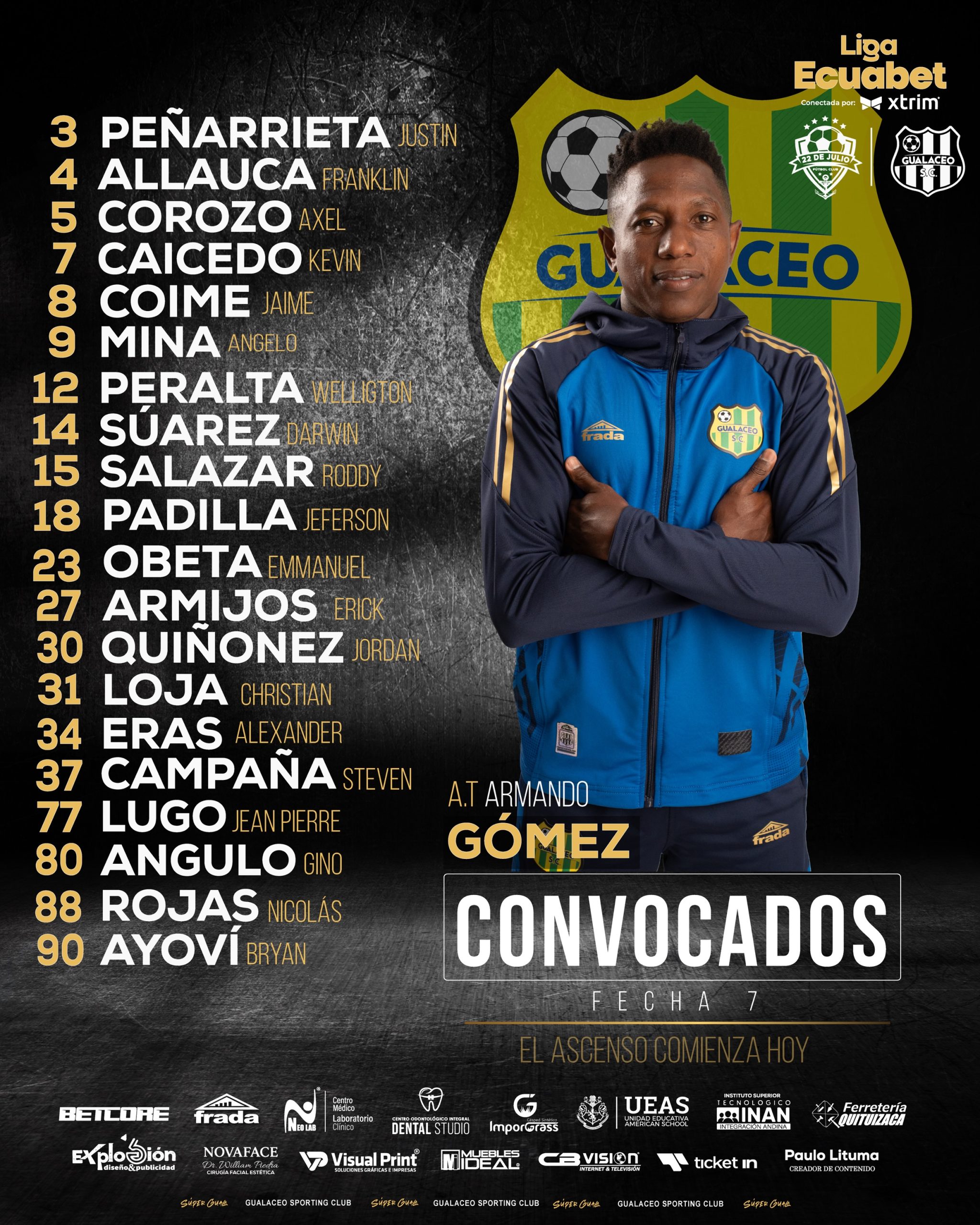 22 de Julio VS Gualaceo 7ma. Fecha Serie B Ecuador 1