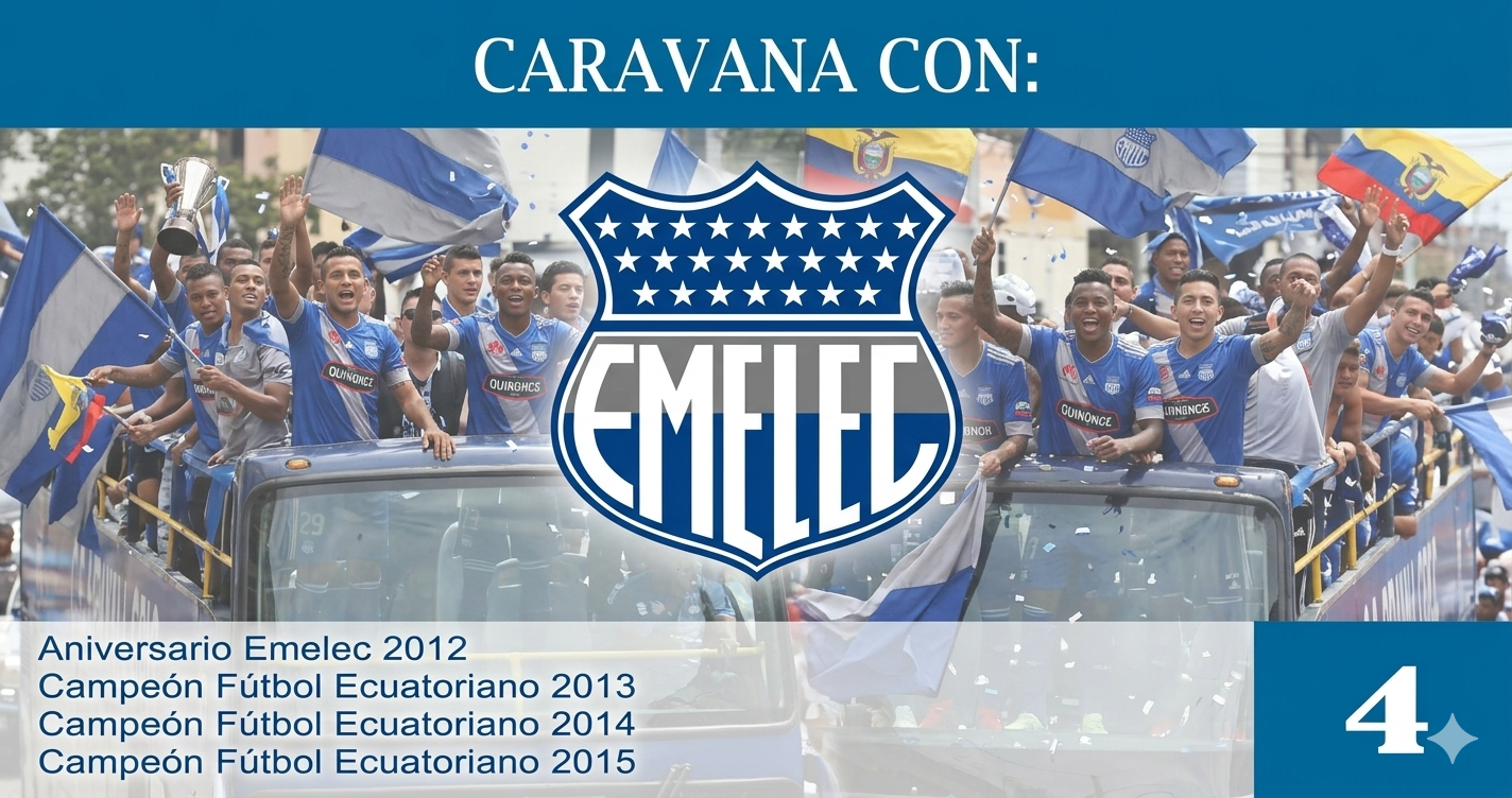 Caravana del Campeòn Emelec 4 Celebraciones
