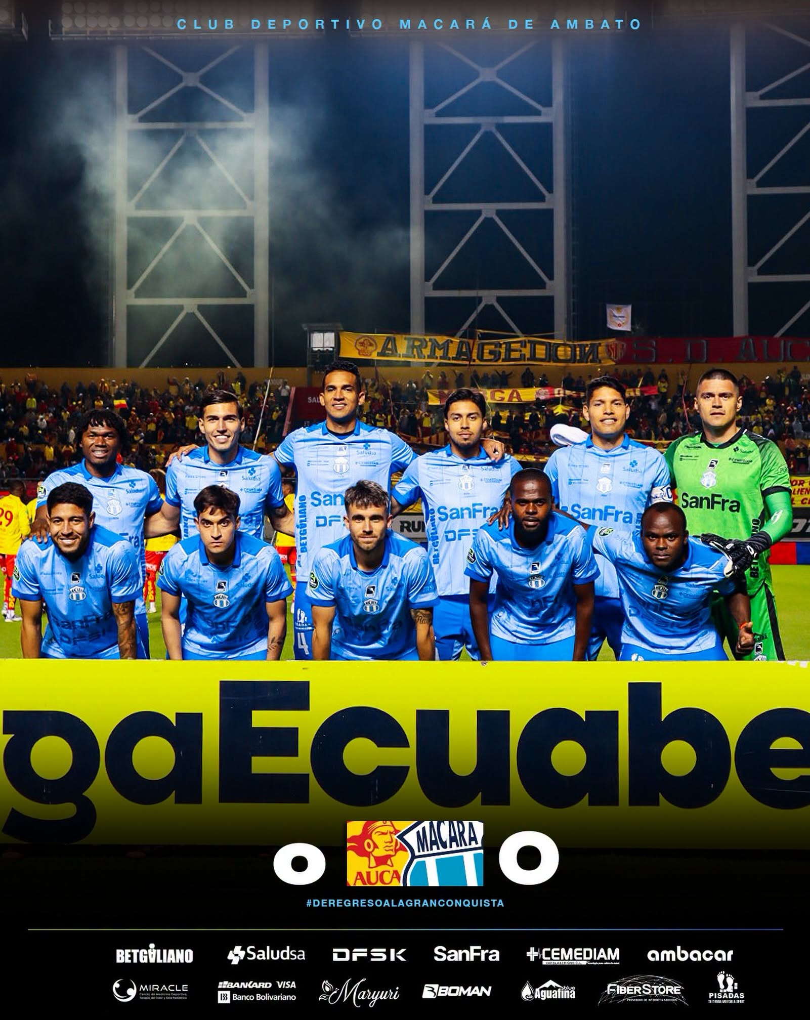 Aucas VS Macara 1era. Fecha Hexagonal 1 Liga Pro 2026 Ecuador 1