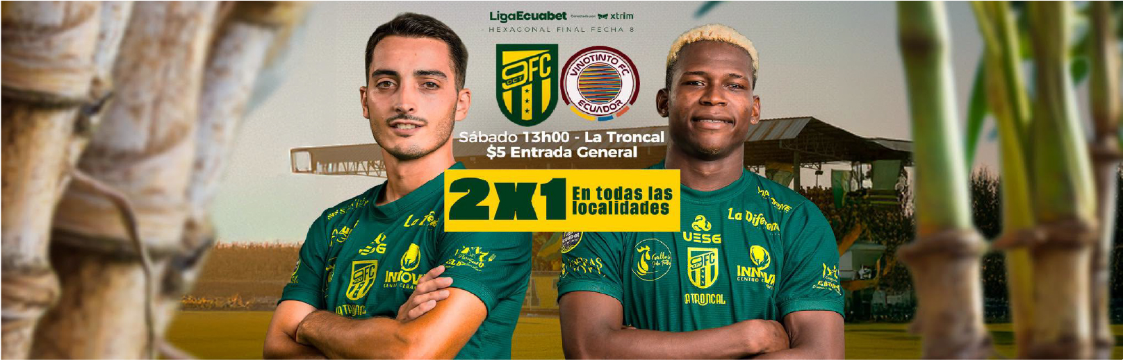 9 de Octubre VS VinoTinto 8va. Fecha Serie B 2026 Hexagonal 1
