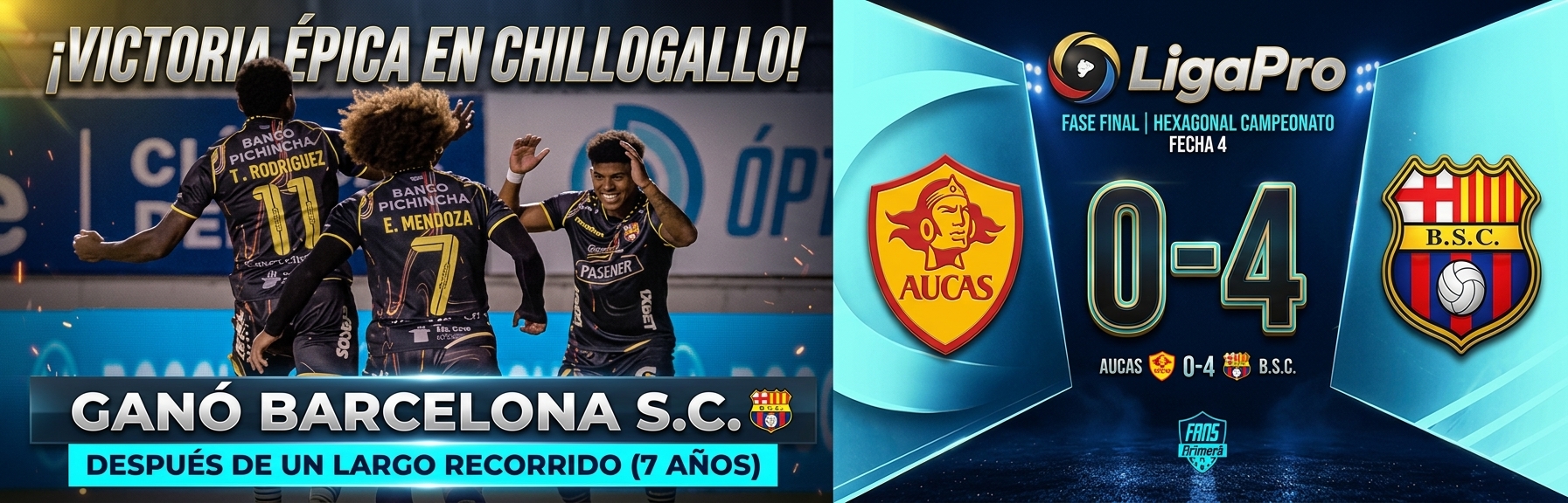 Aucas VS Barcelona 4ta. Fecha 4 Cuadrangular Promo