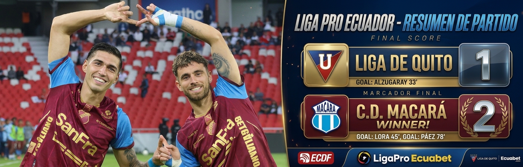 Resultado Liga de Quito VS Macara
